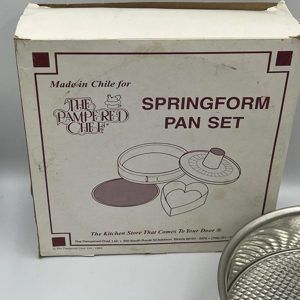 Pampered Chef Spring Form Cake‎ Pampered 1540 Round Heart Vintage 1994 Baking